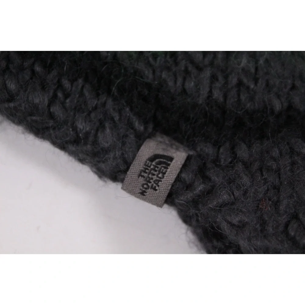 The North Face Hat Wool Blend Knit Beanie Ear‎ Flaps Braided Winter Unisex OS